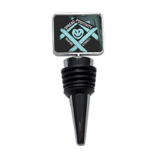 Spread Positivity Inspire Connect Wine Bottle Stopper