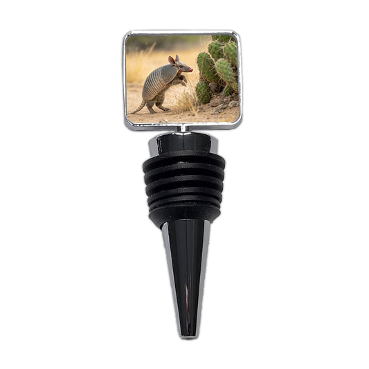 Armadillo In Desert Wine Bottle Stopper