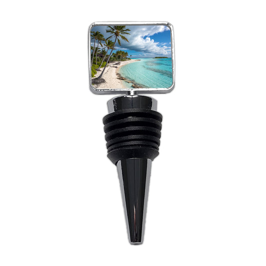 Bahamas Tropical Beach Vacation Wine Bottle Stopper