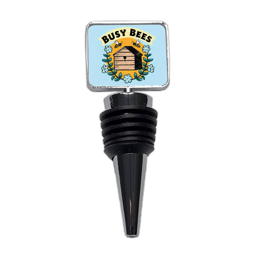 Busy Bees Wine Bottle Stopper