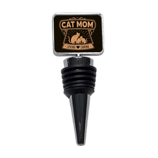 Cat Mom Wine Bottle Stopper