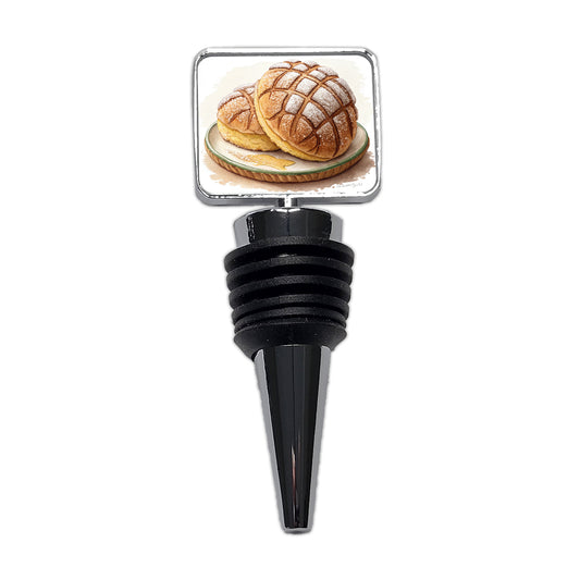 Conchas Pastry Mexican Sweet Bread Wine Bottle Stopper