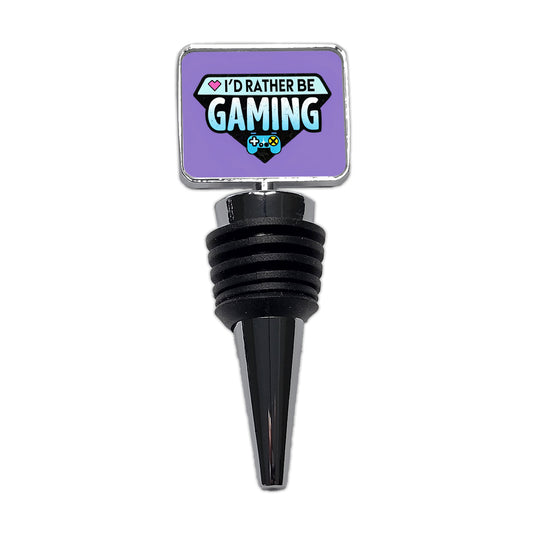 I'd Rather Be Gaming Gamer Wine Bottle Stopper