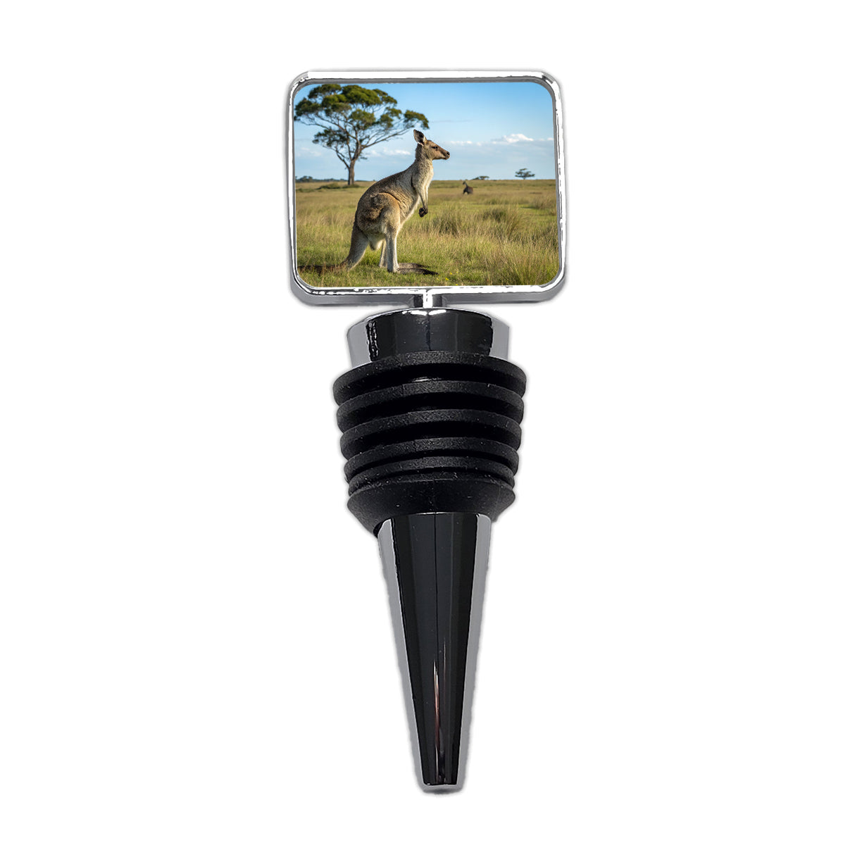 Kangaroo Australia Plain Wine Bottle Stopper