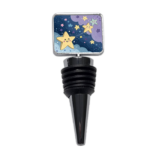 Kawaii Stars In Space Wine Bottle Stopper