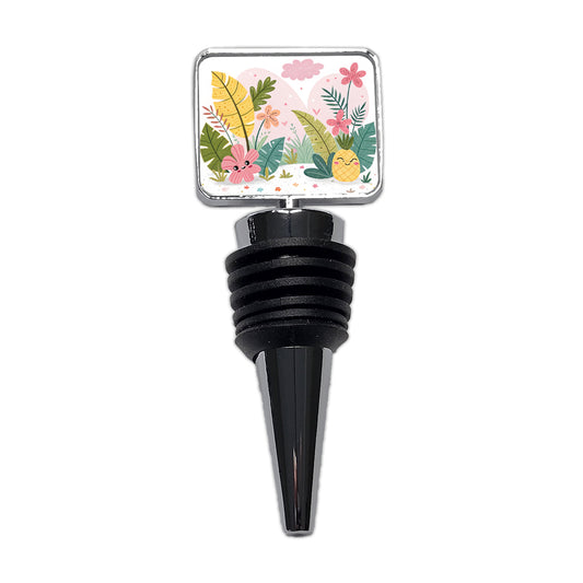 Kawaii Tropical Plants Wine Bottle Stopper