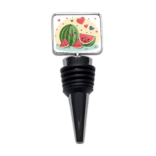 Kawaii Watermelon Hearts Wine Bottle Stopper