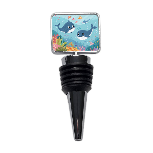 Kawaii Whales Wine Bottle Stopper