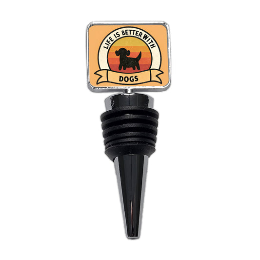 Life Is Better With Dogs Wine Bottle Stopper
