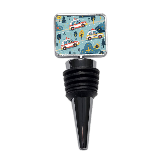Police Cars Cute Wine Bottle Stopper