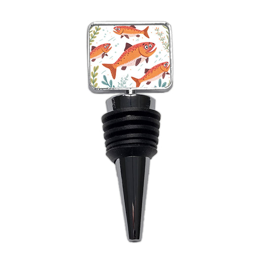 Salmon Fish Fishing Cute Wine Bottle Stopper