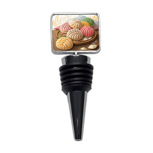 Scattered Conchas Pastry Mexican Sweet Breads Wine Bottle Stopper