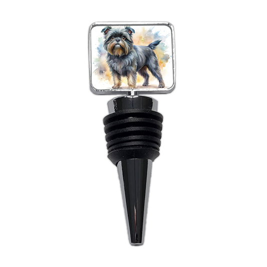 Affenpinscher Dog Watercolor Style Wine Bottle Stopper