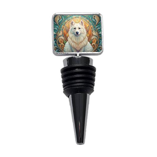 American Eskimo Dog Art Nouveau Wine Bottle Stopper