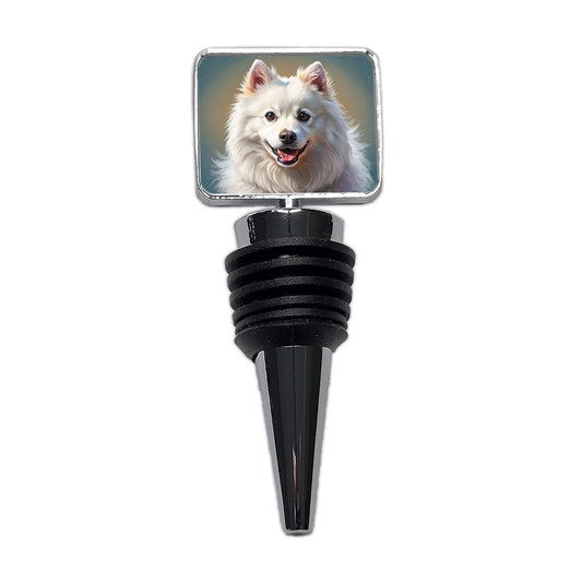 American Eskimo Dog Illustration Wine Bottle Stopper
