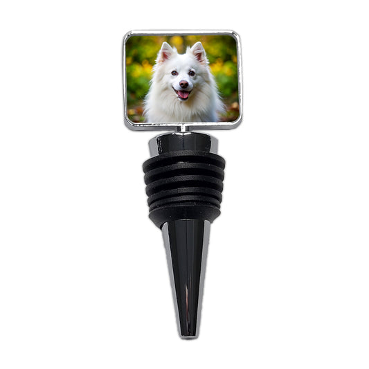 American Eskimo Dog Photo Wine Bottle Stopper