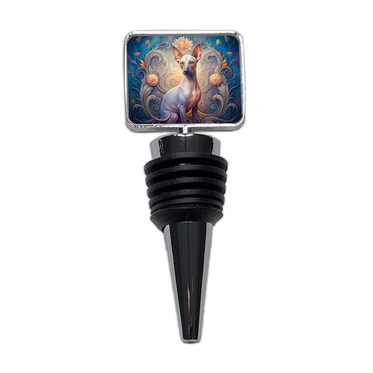 American Hairless Terrier Dog Art Nouveau Wine Bottle Stopper