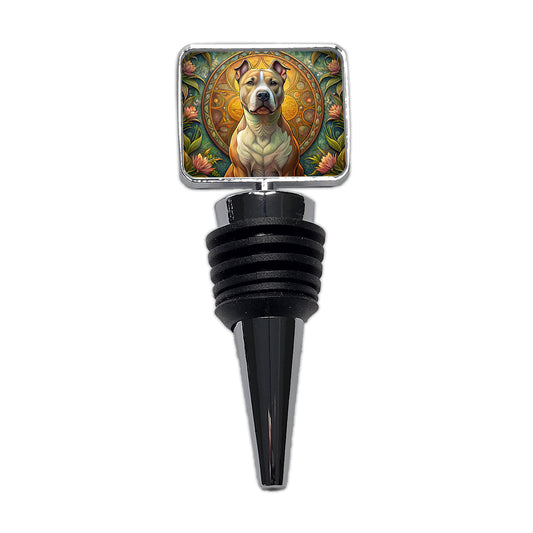 American Staffordshire Terrier Dog Art Nouveau Wine Bottle Stopper