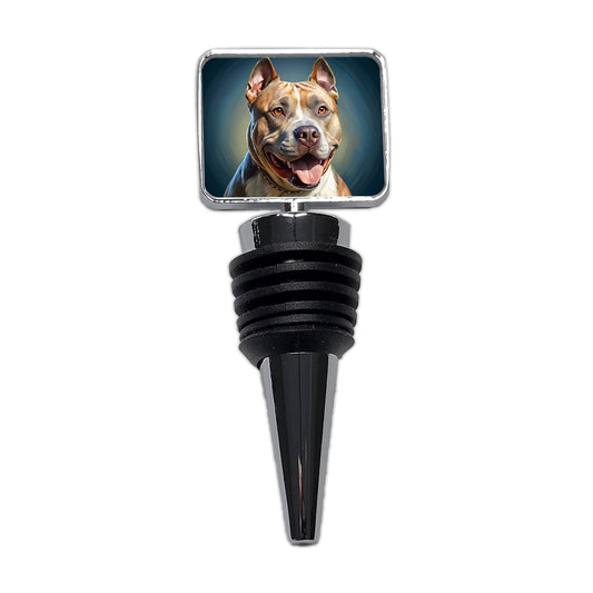 American Staffordshire Terrier Dog Illustration Wine Bottle Stopper