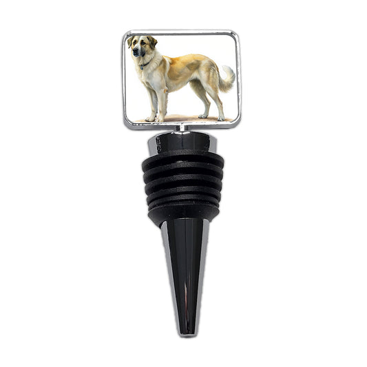 Anatolian Shepherd Dog Illustration Wine Bottle Stopper