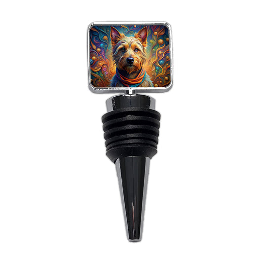 Australian Terrier Dog Art Nouveau Wine Bottle Stopper