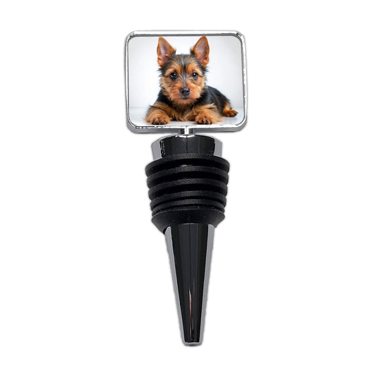 Australian Terrier Dog Puppy Photo Wine Bottle Stopper