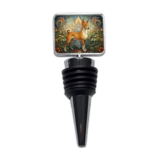 Basenji Dog Art Nouveau Wine Bottle Stopper