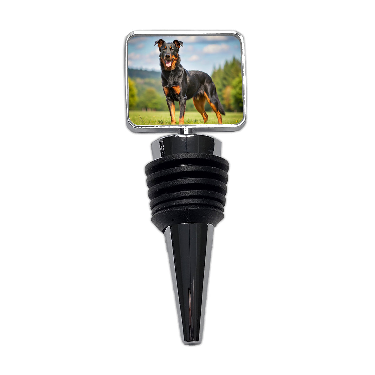 Beauceron Dog Photo Wine Bottle Stopper