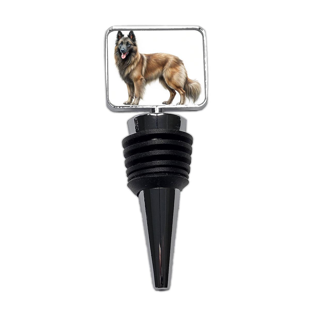 Belgian Tervuren Dog Illustration Wine Bottle Stopper