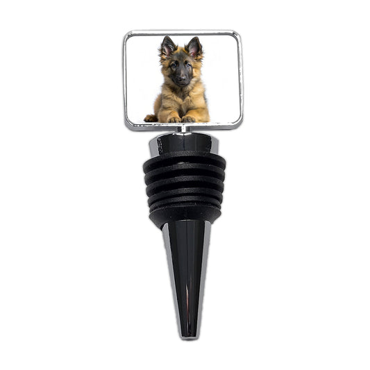 Belgian Tervuren Dog Puppy Photo Wine Bottle Stopper