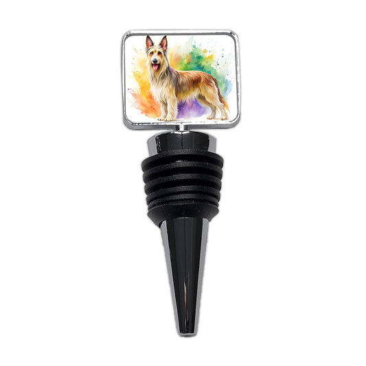 Berger Picard Dog Watercolor Style Wine Bottle Stopper