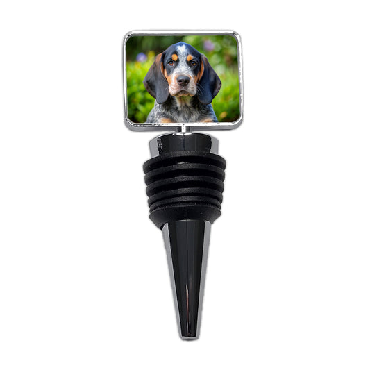 Bluetick Coonhound Dog Puppy Photo Wine Bottle Stopper