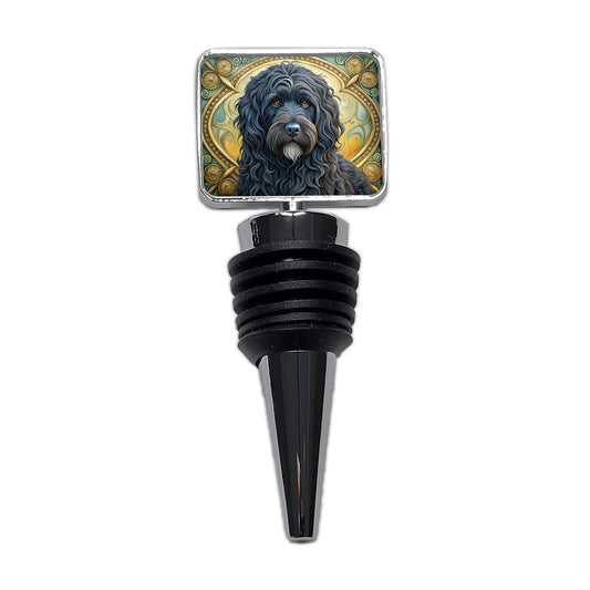 Bouviers Des Flandres Dog Art Nouveau Wine Bottle Stopper