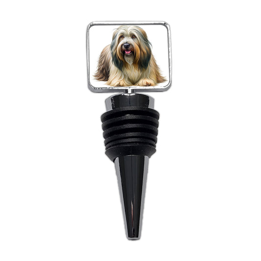 Briard Dog Illustration Wine Bottle Stopper