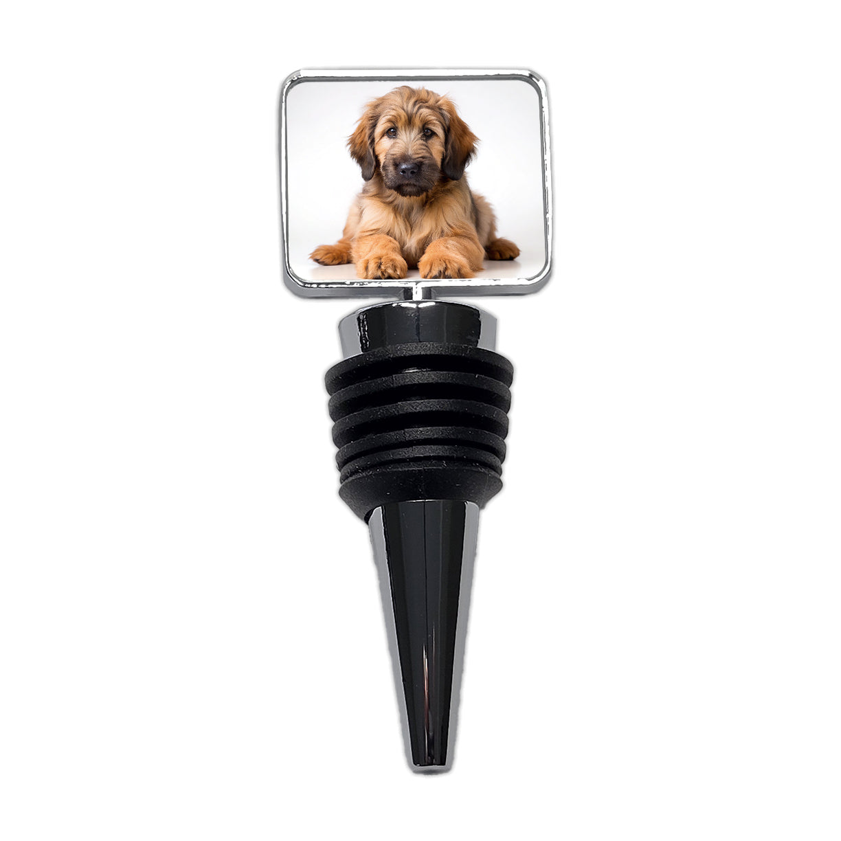 Briard Dog Puppy Photo Wine Bottle Stopper