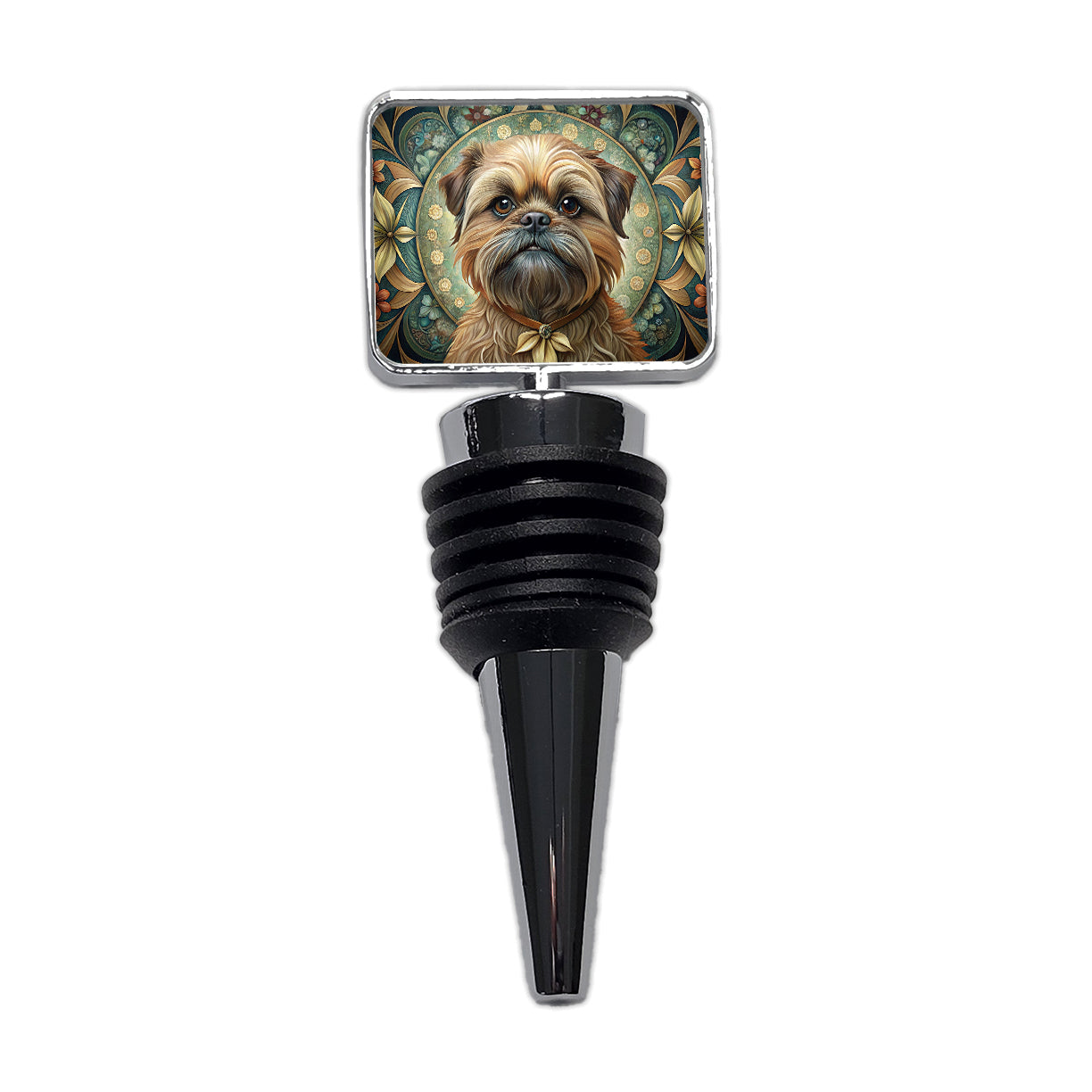Brussels Griffon Dog Art Nouveau Wine Bottle Stopper