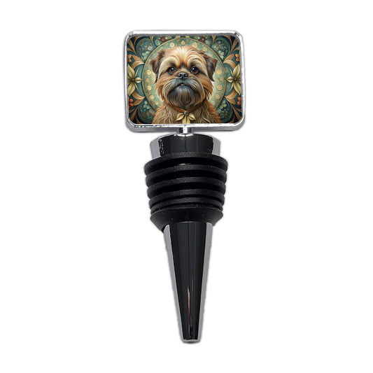 Brussels Griffon Dog Art Nouveau Wine Bottle Stopper