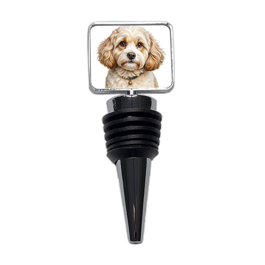 Cavachon Dog Illustration Wine Bottle Stopper