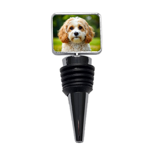 Cavachon Dog Photo Wine Bottle Stopper