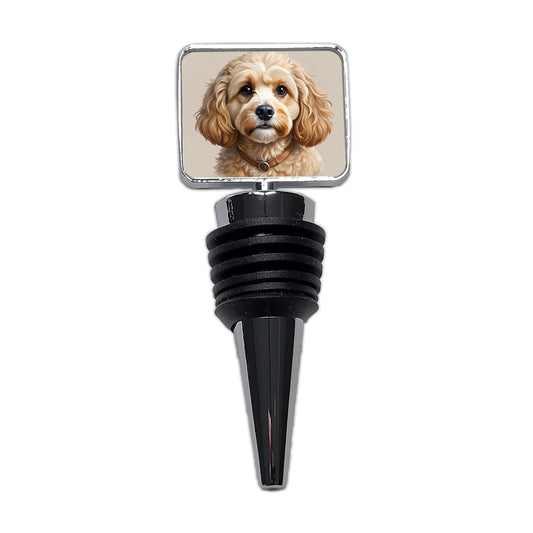 Cavapoo Dog Illustration Wine Bottle Stopper