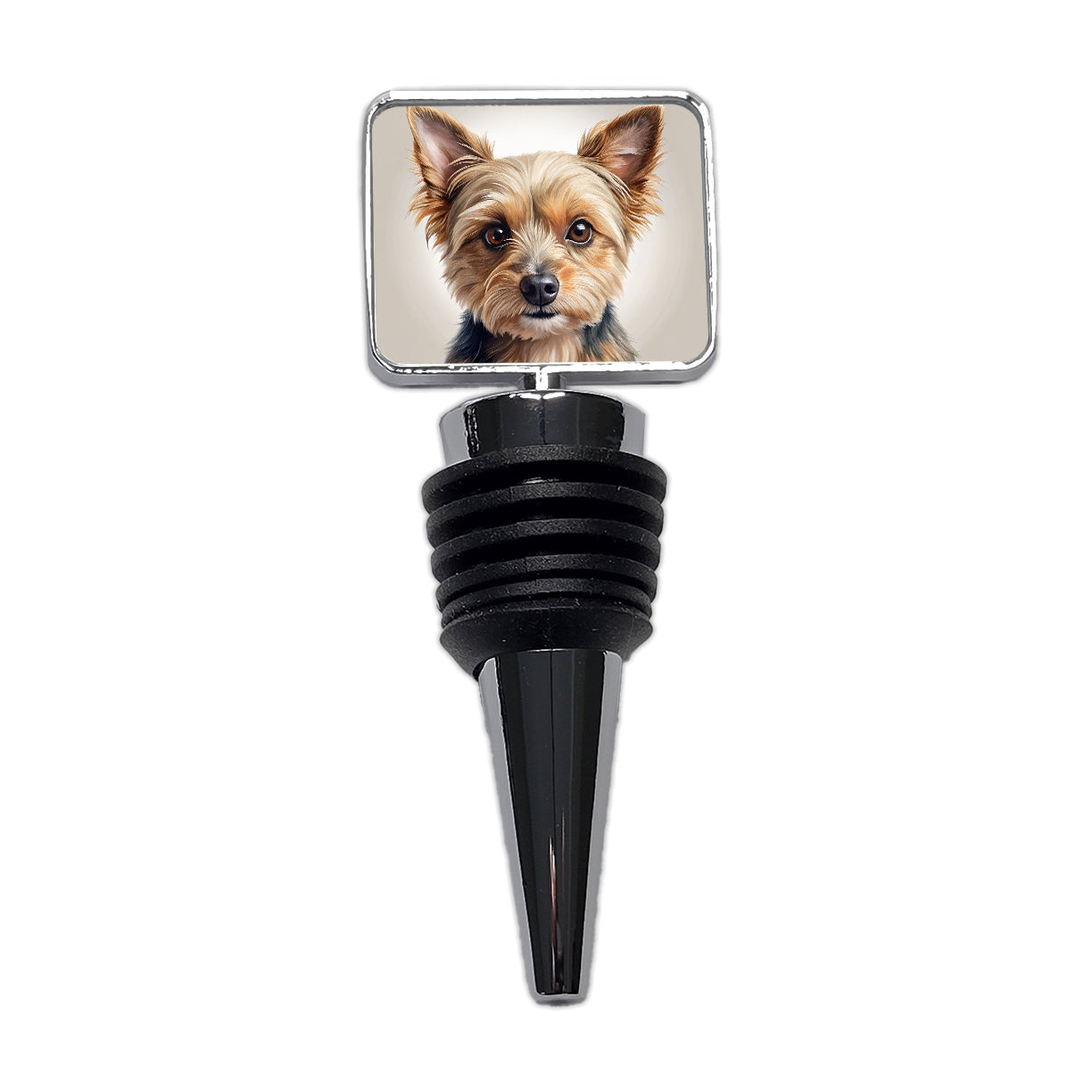 Chorkie Dog Illustration Wine Bottle Stopper