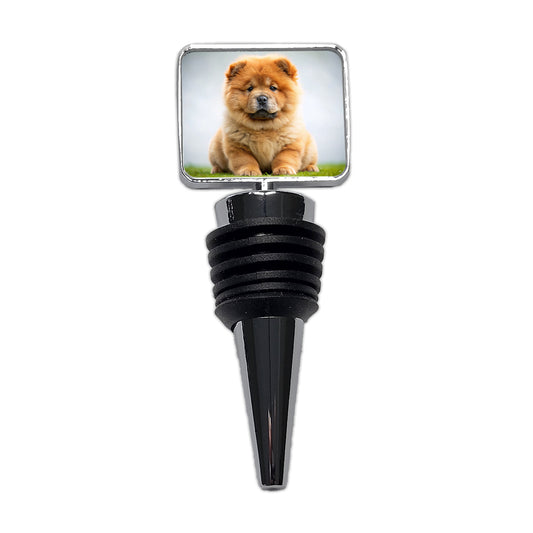 Chow Chow Dog Puppy Photo Wine Bottle Stopper
