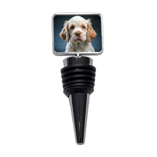 Clumber Spaniel Dog Puppy Photo Wine Bottle Stopper