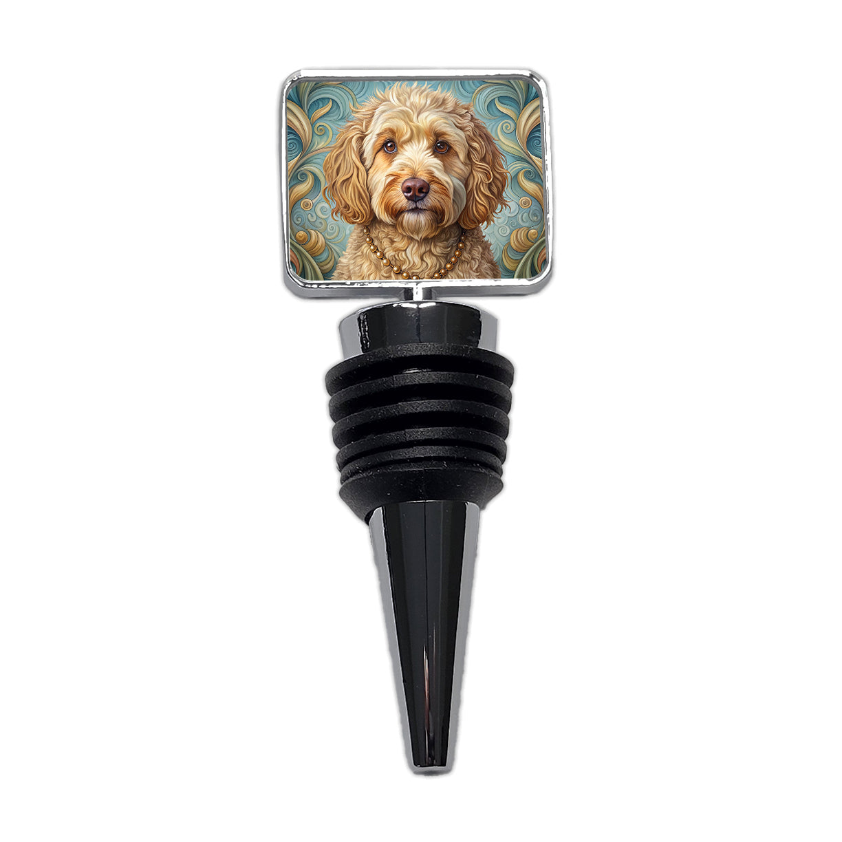 Cockapoo Dog Art Nouveau Wine Bottle Stopper