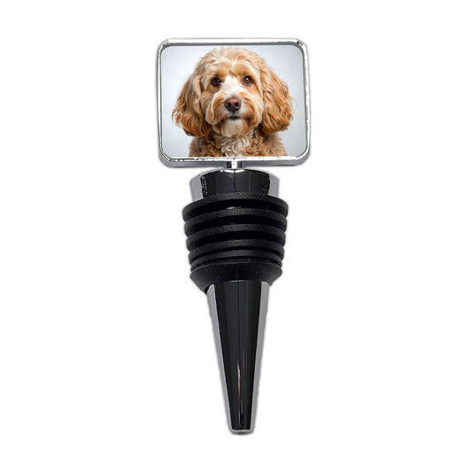 Cockapoo Dog Photo Wine Bottle Stopper