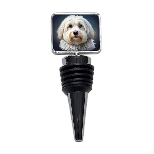 Coton De Tulear Dog Illustration Wine Bottle Stopper