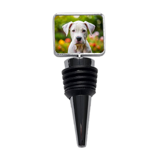 Dogo Argentino Dog Puppy Photo Wine Bottle Stopper