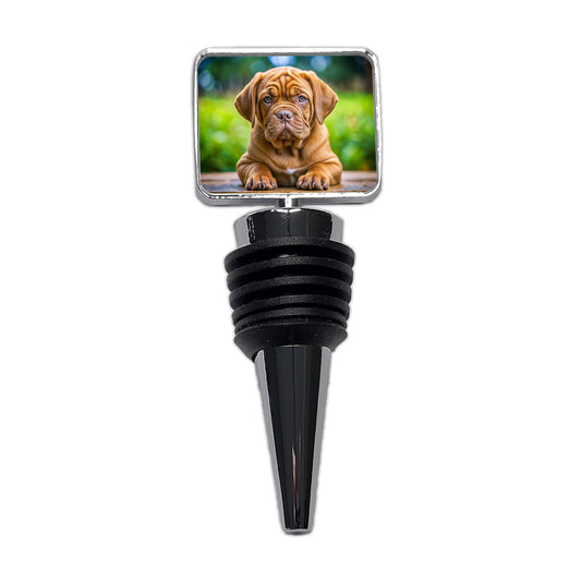Dogues De Bordeaux Dog Puppy Photo Wine Bottle Stopper