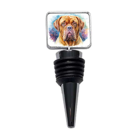 Dogues De Bordeaux Dog Watercolor Style Wine Bottle Stopper