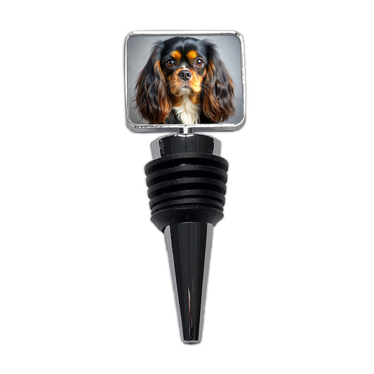 English Toy Spaniel Dog Photo Wine Bottle Stopper